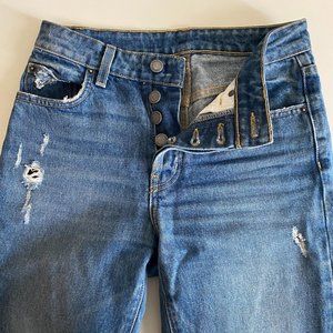 Carmar Distressed Denim Straight Cut Size 25 - Excellent Condition